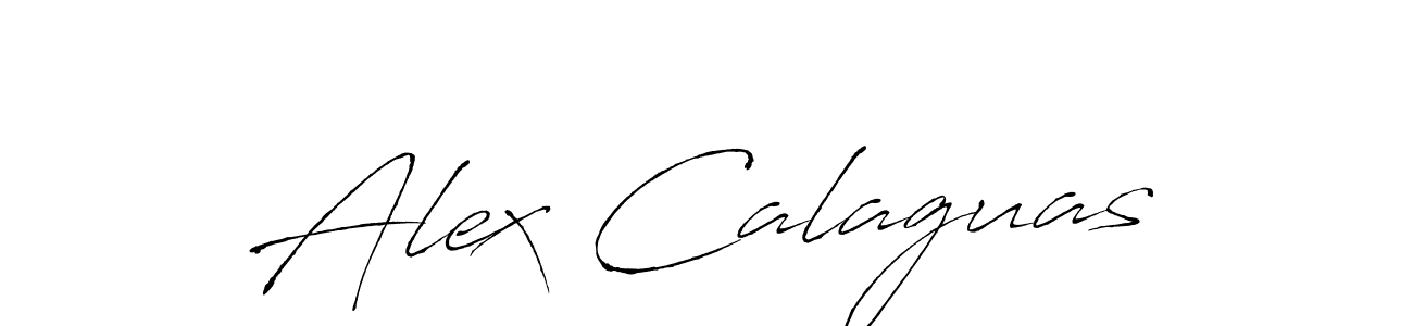 How to make Alex Calaguas name signature. Use Antro_Vectra style for creating short signs online. This is the latest handwritten sign. Alex Calaguas signature style 6 images and pictures png