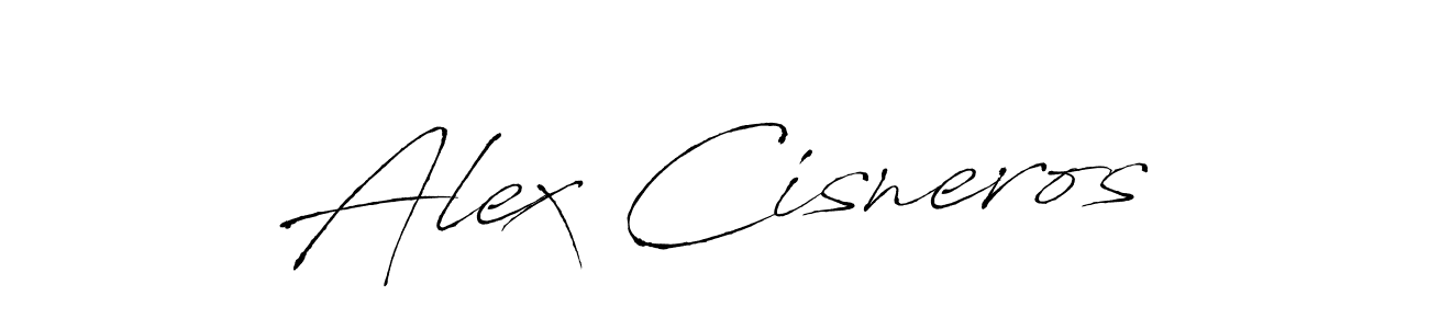 How to make Alex Cisneros name signature. Use Antro_Vectra style for creating short signs online. This is the latest handwritten sign. Alex Cisneros signature style 6 images and pictures png