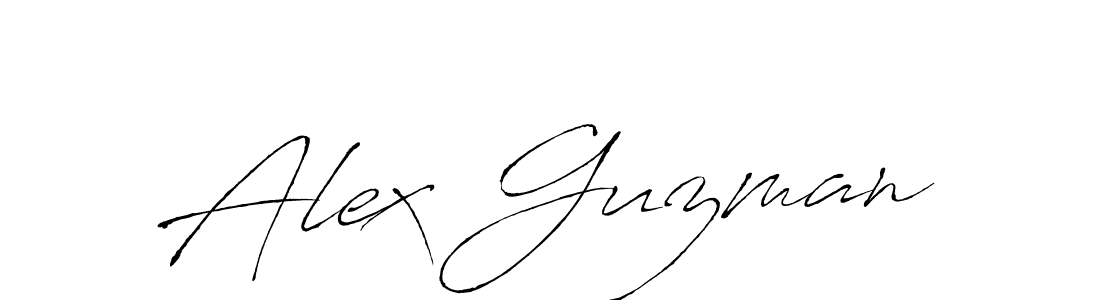 Alex Guzman stylish signature style. Best Handwritten Sign (Antro_Vectra) for my name. Handwritten Signature Collection Ideas for my name Alex Guzman. Alex Guzman signature style 6 images and pictures png