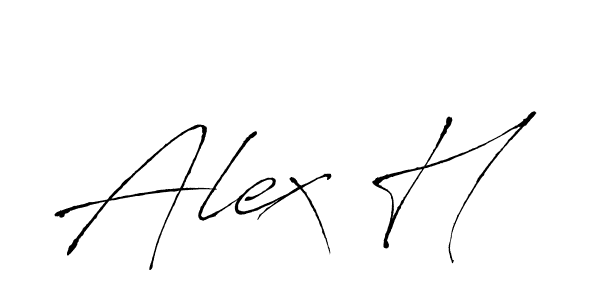 The best way (Antro_Vectra) to make a short signature is to pick only two or three words in your name. The name Alex H include a total of six letters. For converting this name. Alex H signature style 6 images and pictures png