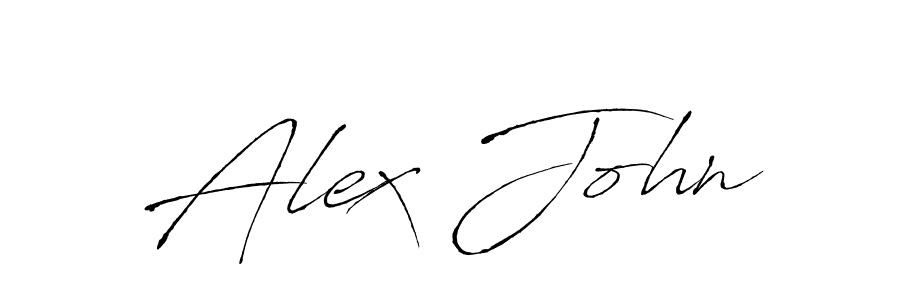 Make a beautiful signature design for name Alex John. With this signature (Antro_Vectra) style, you can create a handwritten signature for free. Alex John signature style 6 images and pictures png