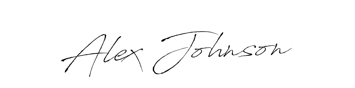 Design your own signature with our free online signature maker. With this signature software, you can create a handwritten (Antro_Vectra) signature for name Alex Johnson. Alex Johnson signature style 6 images and pictures png