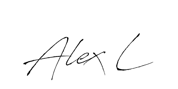 Use a signature maker to create a handwritten signature online. With this signature software, you can design (Antro_Vectra) your own signature for name Alex L. Alex L signature style 6 images and pictures png