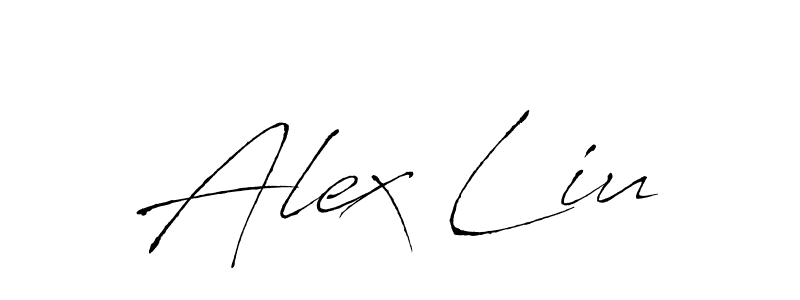 Alex Liu stylish signature style. Best Handwritten Sign (Antro_Vectra) for my name. Handwritten Signature Collection Ideas for my name Alex Liu. Alex Liu signature style 6 images and pictures png