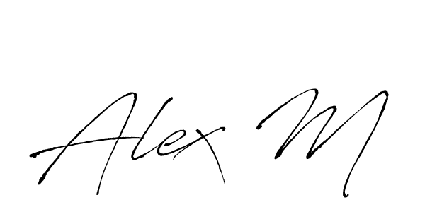 Create a beautiful signature design for name Alex M. With this signature (Antro_Vectra) fonts, you can make a handwritten signature for free. Alex M signature style 6 images and pictures png