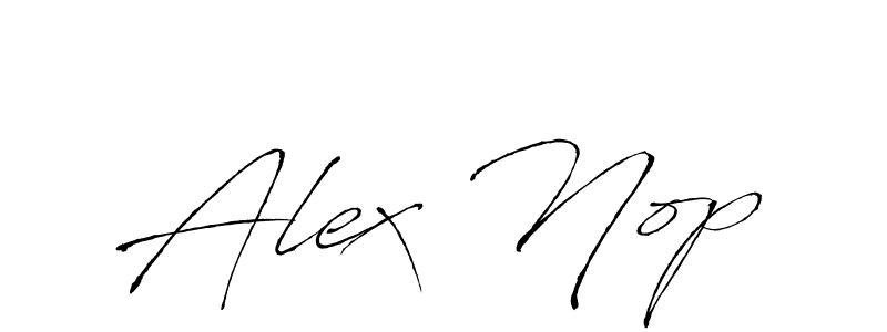 Make a beautiful signature design for name Alex Nop. With this signature (Antro_Vectra) style, you can create a handwritten signature for free. Alex Nop signature style 6 images and pictures png