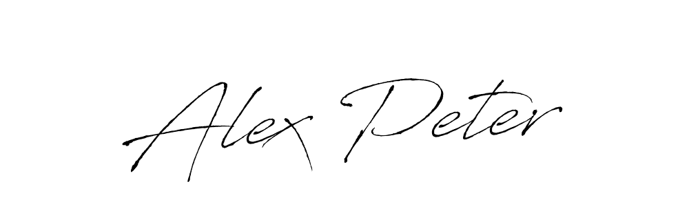 Create a beautiful signature design for name Alex Peter. With this signature (Antro_Vectra) fonts, you can make a handwritten signature for free. Alex Peter signature style 6 images and pictures png