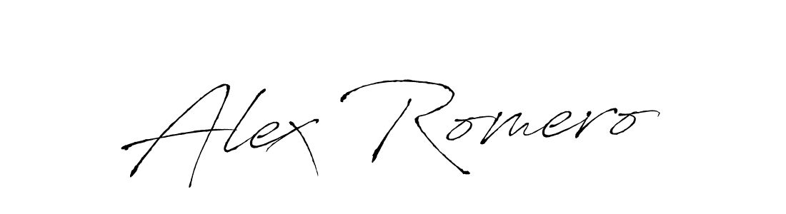 Design your own signature with our free online signature maker. With this signature software, you can create a handwritten (Antro_Vectra) signature for name Alex Romero. Alex Romero signature style 6 images and pictures png