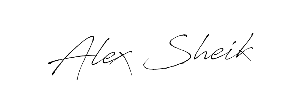 The best way (Antro_Vectra) to make a short signature is to pick only two or three words in your name. The name Alex Sheik include a total of six letters. For converting this name. Alex Sheik signature style 6 images and pictures png