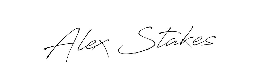 Design your own signature with our free online signature maker. With this signature software, you can create a handwritten (Antro_Vectra) signature for name Alex Stakes. Alex Stakes signature style 6 images and pictures png