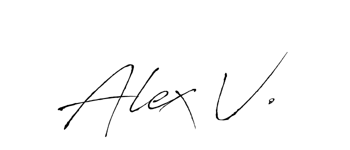 if you are searching for the best signature style for your name Alex V.. so please give up your signature search. here we have designed multiple signature styles  using Antro_Vectra. Alex V. signature style 6 images and pictures png