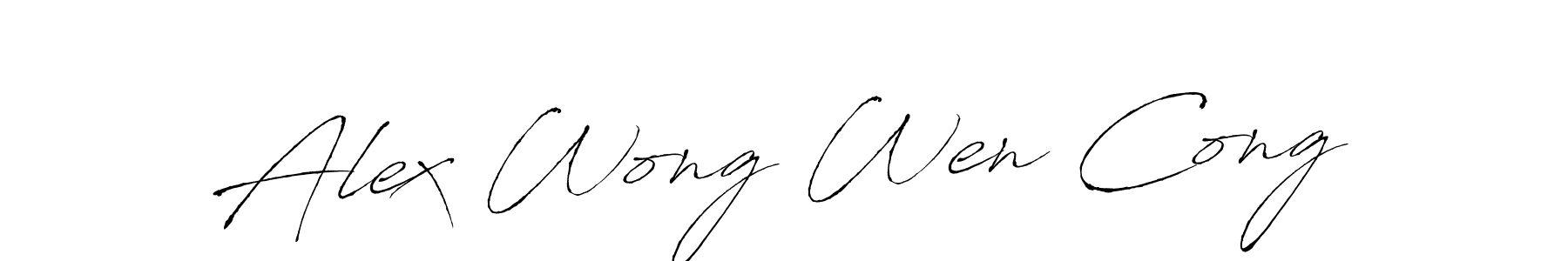 Make a beautiful signature design for name Alex Wong Wen Cong. With this signature (Antro_Vectra) style, you can create a handwritten signature for free. Alex Wong Wen Cong signature style 6 images and pictures png