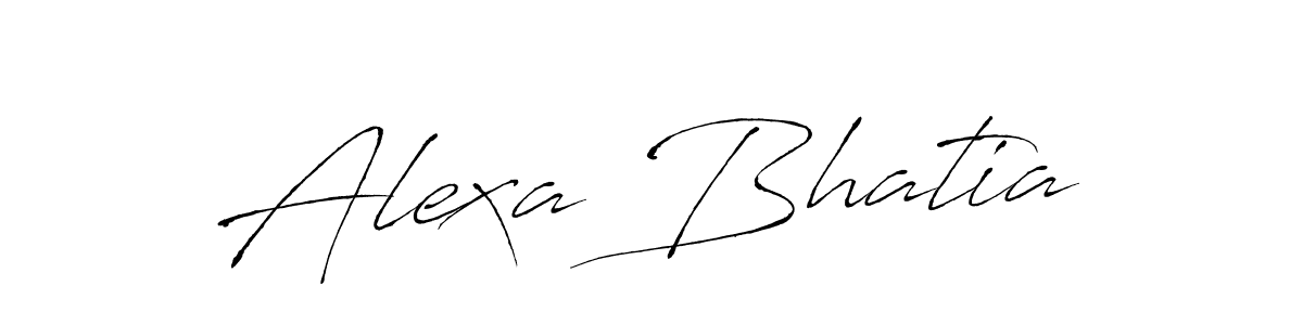 You should practise on your own different ways (Antro_Vectra) to write your name (Alexa Bhatia) in signature. don't let someone else do it for you. Alexa Bhatia signature style 6 images and pictures png