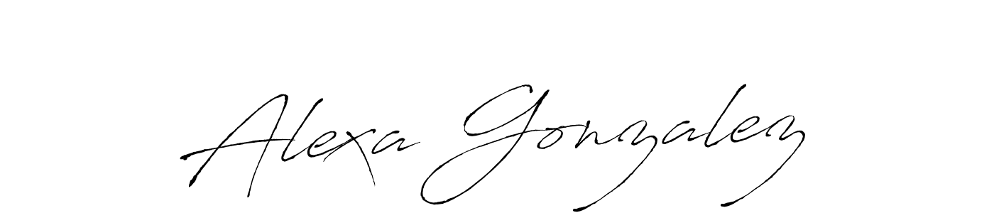 Alexa Gonzalez stylish signature style. Best Handwritten Sign (Antro_Vectra) for my name. Handwritten Signature Collection Ideas for my name Alexa Gonzalez. Alexa Gonzalez signature style 6 images and pictures png
