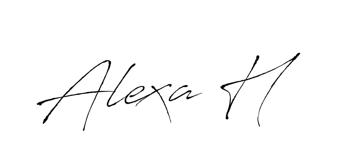 The best way (Antro_Vectra) to make a short signature is to pick only two or three words in your name. The name Alexa H include a total of six letters. For converting this name. Alexa H signature style 6 images and pictures png