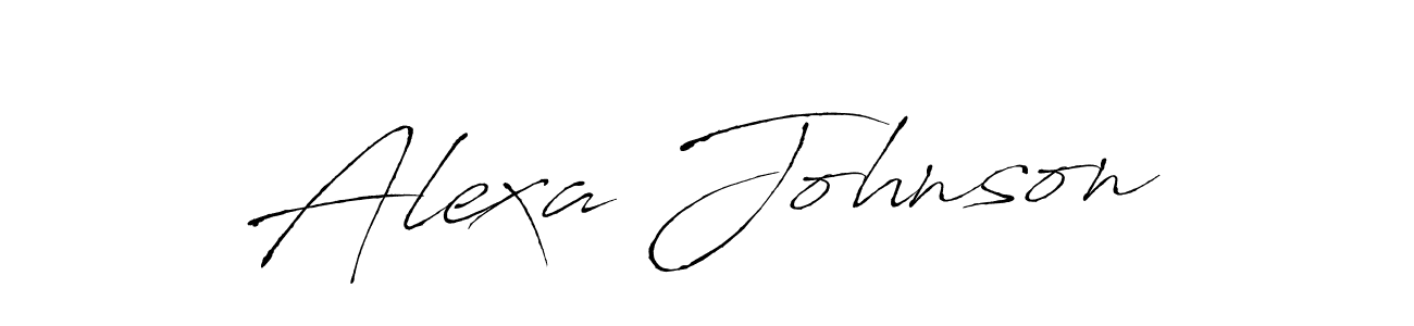 Design your own signature with our free online signature maker. With this signature software, you can create a handwritten (Antro_Vectra) signature for name Alexa Johnson. Alexa Johnson signature style 6 images and pictures png