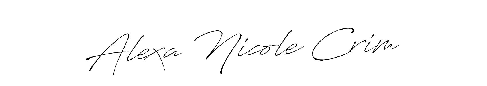 Create a beautiful signature design for name Alexa Nicole Crim. With this signature (Antro_Vectra) fonts, you can make a handwritten signature for free. Alexa Nicole Crim signature style 6 images and pictures png