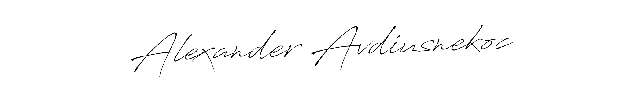 Create a beautiful signature design for name Alexander Avdiusnekoc. With this signature (Antro_Vectra) fonts, you can make a handwritten signature for free. Alexander Avdiusnekoc signature style 6 images and pictures png