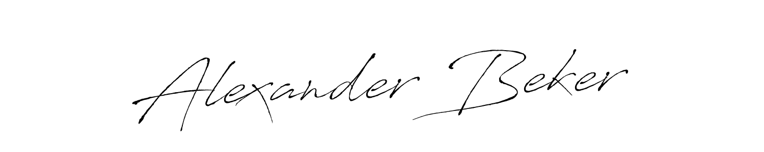 Design your own signature with our free online signature maker. With this signature software, you can create a handwritten (Antro_Vectra) signature for name Alexander Beker. Alexander Beker signature style 6 images and pictures png