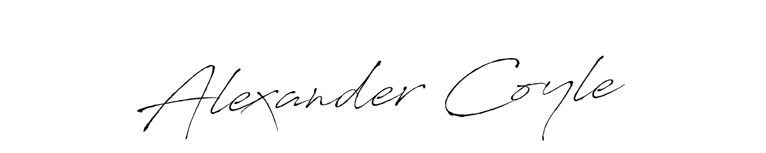 Make a beautiful signature design for name Alexander Coyle. With this signature (Antro_Vectra) style, you can create a handwritten signature for free. Alexander Coyle signature style 6 images and pictures png