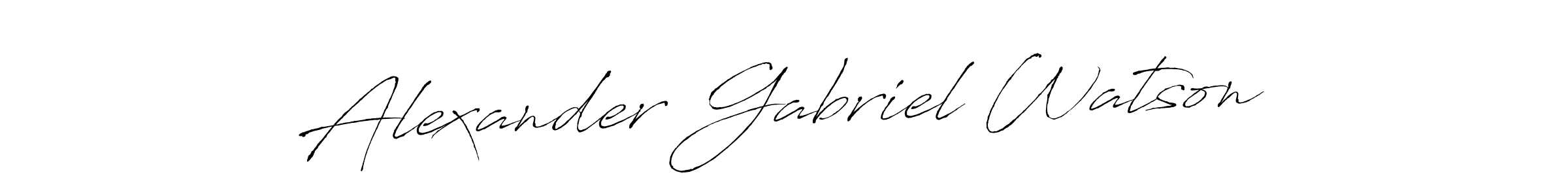 Make a beautiful signature design for name Alexander Gabriel Watson. With this signature (Antro_Vectra) style, you can create a handwritten signature for free. Alexander Gabriel Watson signature style 6 images and pictures png