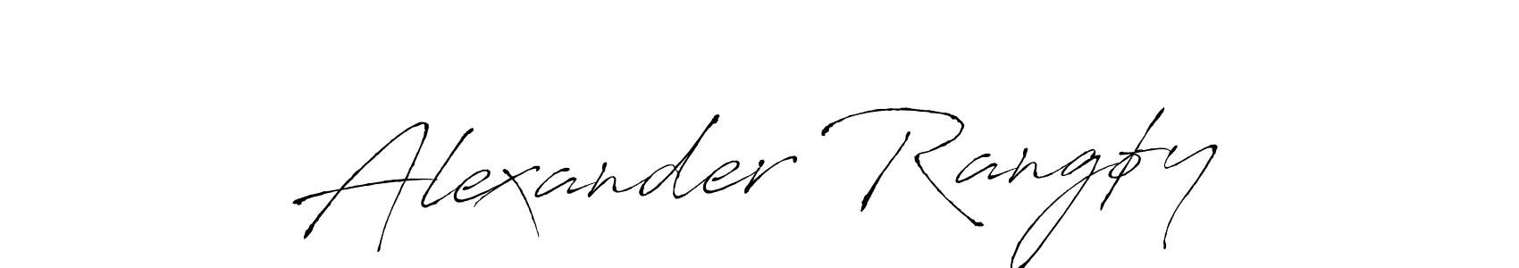 How to make Alexander Rangøy name signature. Use Antro_Vectra style for creating short signs online. This is the latest handwritten sign. Alexander Rangøy signature style 6 images and pictures png