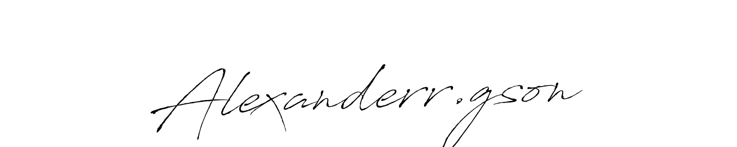 Create a beautiful signature design for name Alexanderr.gson. With this signature (Antro_Vectra) fonts, you can make a handwritten signature for free. Alexanderr.gson signature style 6 images and pictures png