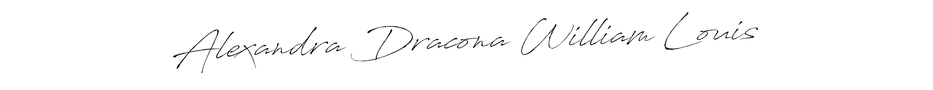 You can use this online signature creator to create a handwritten signature for the name Alexandra Dracona William Louis. This is the best online autograph maker. Alexandra Dracona William Louis signature style 6 images and pictures png