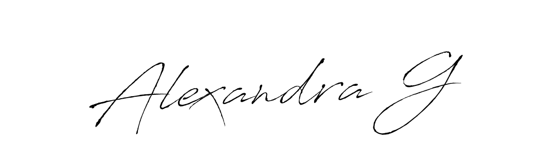 Make a beautiful signature design for name Alexandra G. With this signature (Antro_Vectra) style, you can create a handwritten signature for free. Alexandra G signature style 6 images and pictures png