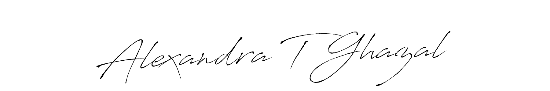 The best way (Antro_Vectra) to make a short signature is to pick only two or three words in your name. The name Alexandra T Ghazal include a total of six letters. For converting this name. Alexandra T Ghazal signature style 6 images and pictures png