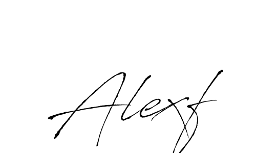 Use a signature maker to create a handwritten signature online. With this signature software, you can design (Antro_Vectra) your own signature for name Alexf. Alexf signature style 6 images and pictures png