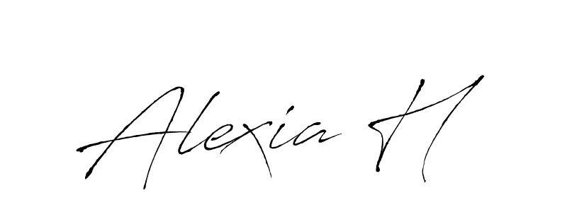 Design your own signature with our free online signature maker. With this signature software, you can create a handwritten (Antro_Vectra) signature for name Alexia H. Alexia H signature style 6 images and pictures png