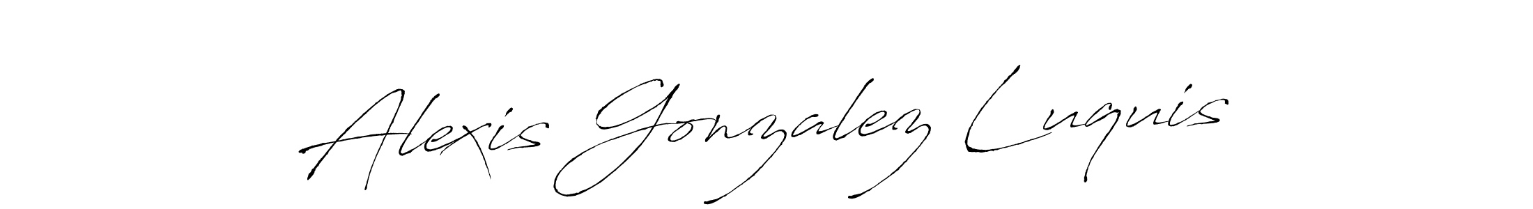 Similarly Antro_Vectra is the best handwritten signature design. Signature creator online .You can use it as an online autograph creator for name Alexis Gonzalez Luquis. Alexis Gonzalez Luquis signature style 6 images and pictures png