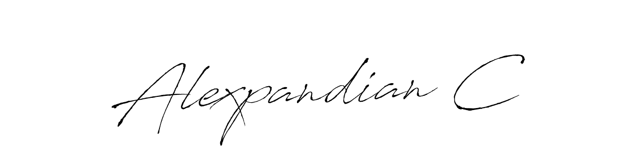 Make a beautiful signature design for name Alexpandian C. With this signature (Antro_Vectra) style, you can create a handwritten signature for free. Alexpandian C signature style 6 images and pictures png
