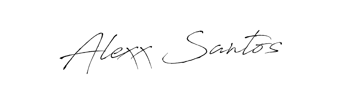 It looks lik you need a new signature style for name Alexx Santos. Design unique handwritten (Antro_Vectra) signature with our free signature maker in just a few clicks. Alexx Santos signature style 6 images and pictures png