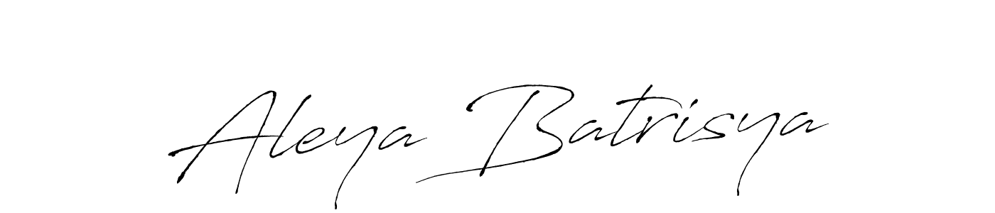 Also You can easily find your signature by using the search form. We will create Aleya Batrisya name handwritten signature images for you free of cost using Antro_Vectra sign style. Aleya Batrisya signature style 6 images and pictures png