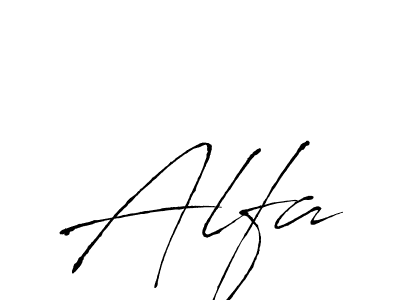 You should practise on your own different ways (Antro_Vectra) to write your name (Alfa) in signature. don't let someone else do it for you. Alfa signature style 6 images and pictures png