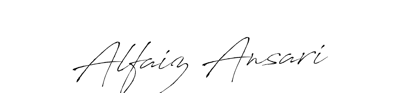 How to make Alfaiz Ansari name signature. Use Antro_Vectra style for creating short signs online. This is the latest handwritten sign. Alfaiz Ansari signature style 6 images and pictures png