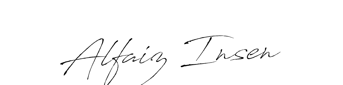 The best way (Antro_Vectra) to make a short signature is to pick only two or three words in your name. The name Alfaiz Insen include a total of six letters. For converting this name. Alfaiz Insen signature style 6 images and pictures png
