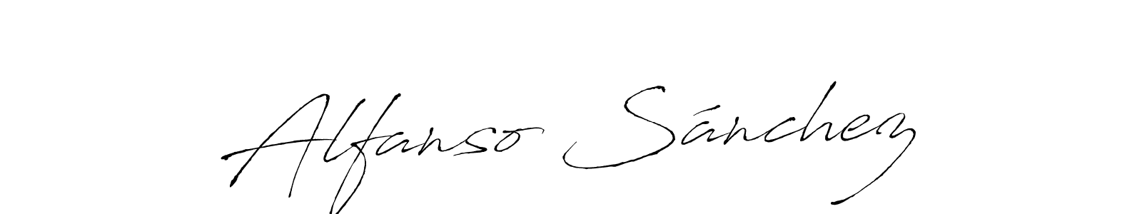 Alfanso Sánchez stylish signature style. Best Handwritten Sign (Antro_Vectra) for my name. Handwritten Signature Collection Ideas for my name Alfanso Sánchez. Alfanso Sánchez signature style 6 images and pictures png