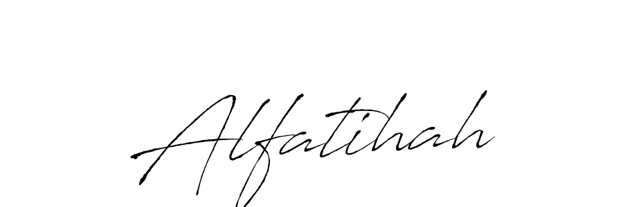 Design your own signature with our free online signature maker. With this signature software, you can create a handwritten (Antro_Vectra) signature for name Alfatihah. Alfatihah signature style 6 images and pictures png