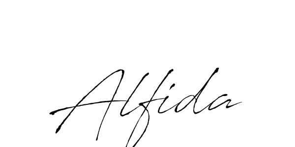 Design your own signature with our free online signature maker. With this signature software, you can create a handwritten (Antro_Vectra) signature for name Alfida. Alfida signature style 6 images and pictures png