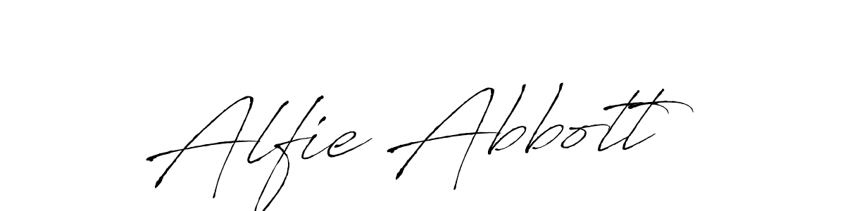 Alfie Abbott stylish signature style. Best Handwritten Sign (Antro_Vectra) for my name. Handwritten Signature Collection Ideas for my name Alfie Abbott. Alfie Abbott signature style 6 images and pictures png
