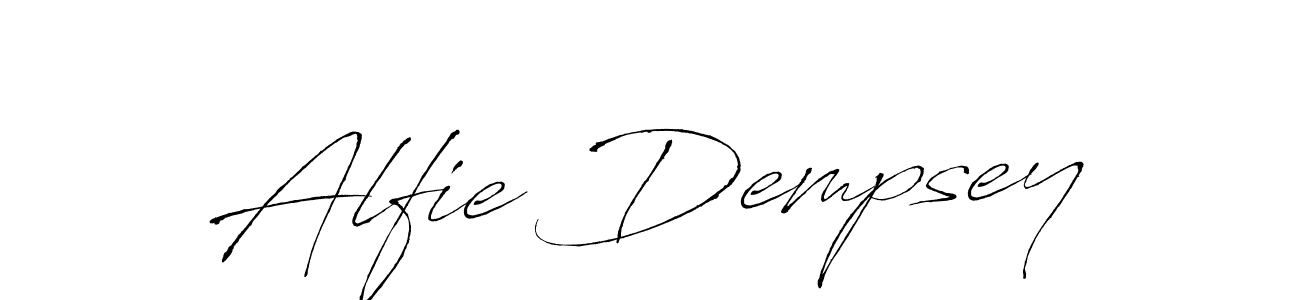 Make a beautiful signature design for name Alfie Dempsey. With this signature (Antro_Vectra) style, you can create a handwritten signature for free. Alfie Dempsey signature style 6 images and pictures png
