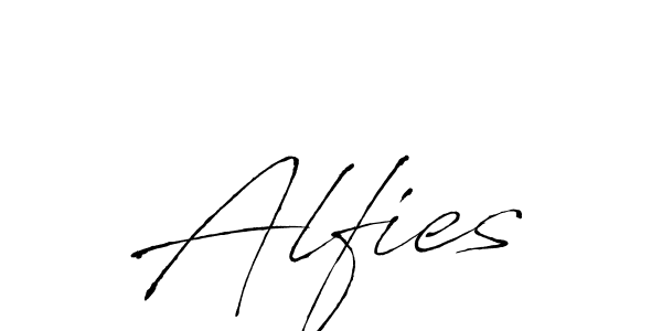 The best way (Antro_Vectra) to make a short signature is to pick only two or three words in your name. The name Alfies include a total of six letters. For converting this name. Alfies signature style 6 images and pictures png