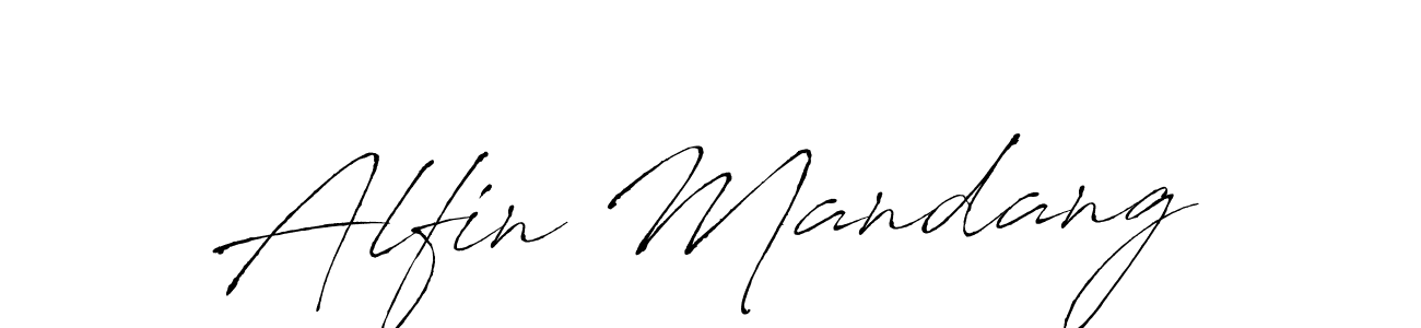 Design your own signature with our free online signature maker. With this signature software, you can create a handwritten (Antro_Vectra) signature for name Alfin Mandang. Alfin Mandang signature style 6 images and pictures png