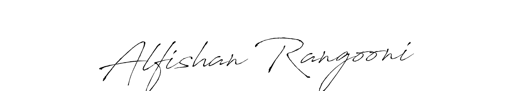 How to make Alfishan Rangooni name signature. Use Antro_Vectra style for creating short signs online. This is the latest handwritten sign. Alfishan Rangooni signature style 6 images and pictures png