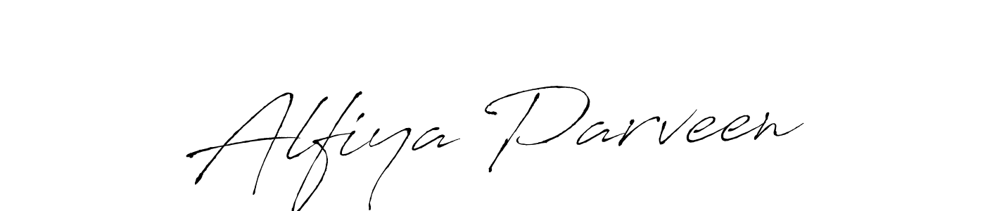 Create a beautiful signature design for name Alfiya Parveen. With this signature (Antro_Vectra) fonts, you can make a handwritten signature for free. Alfiya Parveen signature style 6 images and pictures png