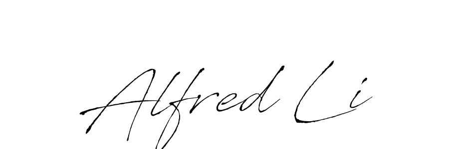 Make a beautiful signature design for name Alfred Li. With this signature (Antro_Vectra) style, you can create a handwritten signature for free. Alfred Li signature style 6 images and pictures png