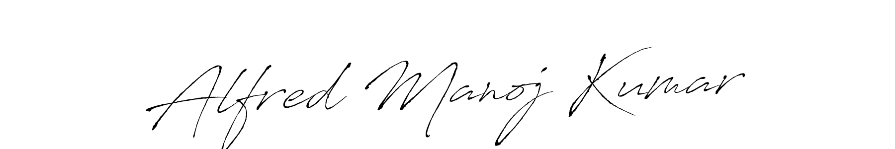 Make a beautiful signature design for name Alfred Manoj Kumar. With this signature (Antro_Vectra) style, you can create a handwritten signature for free. Alfred Manoj Kumar signature style 6 images and pictures png